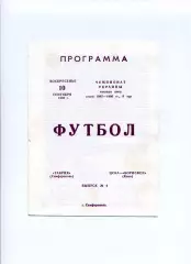 Програма Таврія Сімферополь - ЦСКА-Борисфен Київ - 10.09.1995