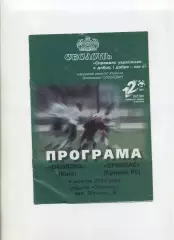 Програма Оболонь Київ - Кривбас Кривий Ріг - 06.10.2002