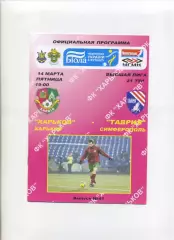 Програма ФК Харків - Таврія Сімферополь - 14.03.2008