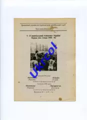 Програма Буковина Чернівці - Скала Стрий / Закарпаття Ужгород - 1995 заг.