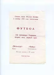 Програма Металург Керч - Чайка Севастополь - 03.10.1994