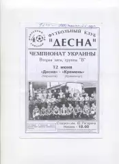 Програма Десна Чернігів - Кремінь Кременчук - 12.06.2000