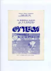 Програма 1-й меморіал пам'яті змс О.О.Макарова - 1996 Київ