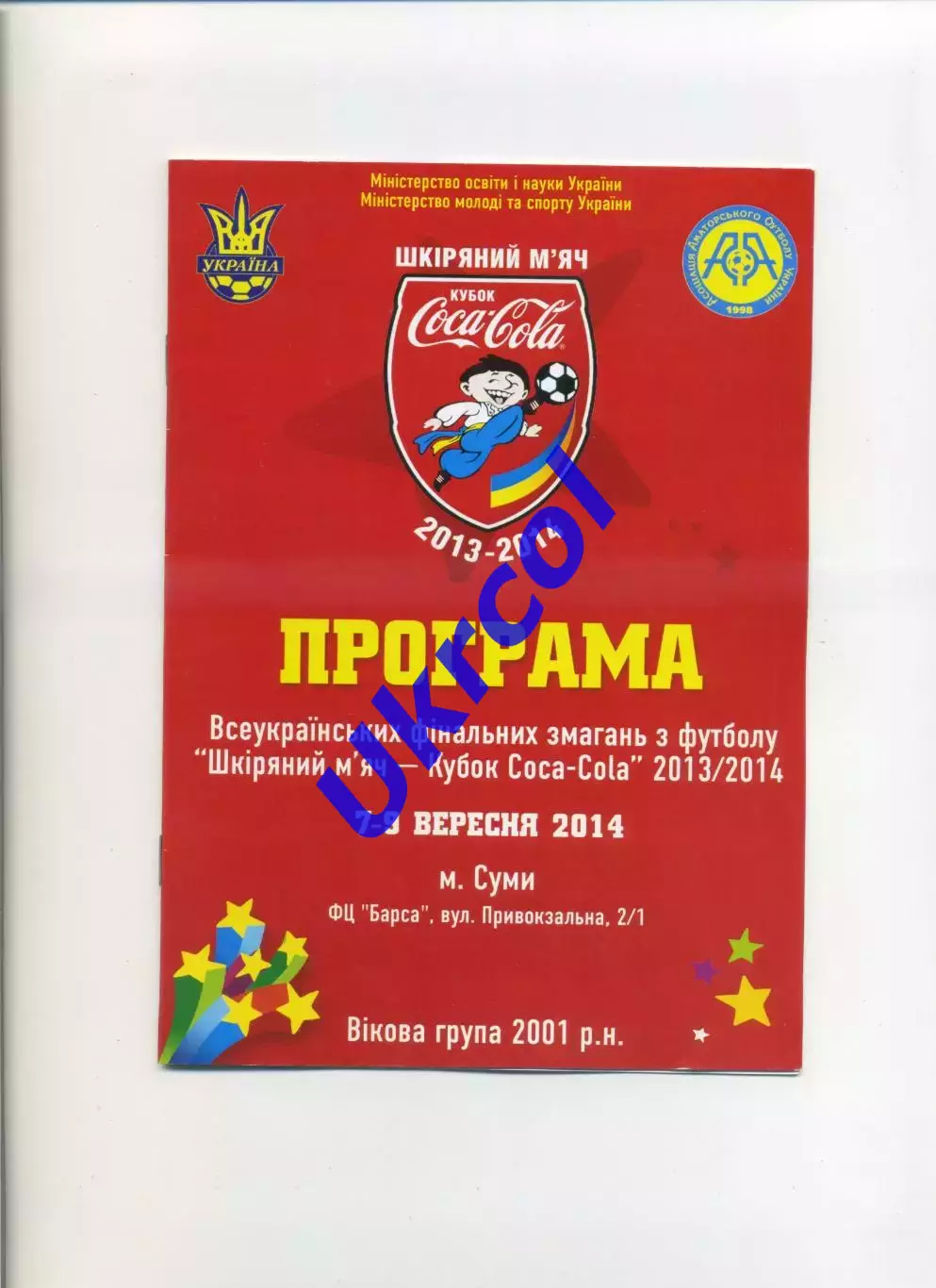 Програма Всеукраїнський турнір Шкіряний м'яч - 2001 р.н. - 2014 Суми