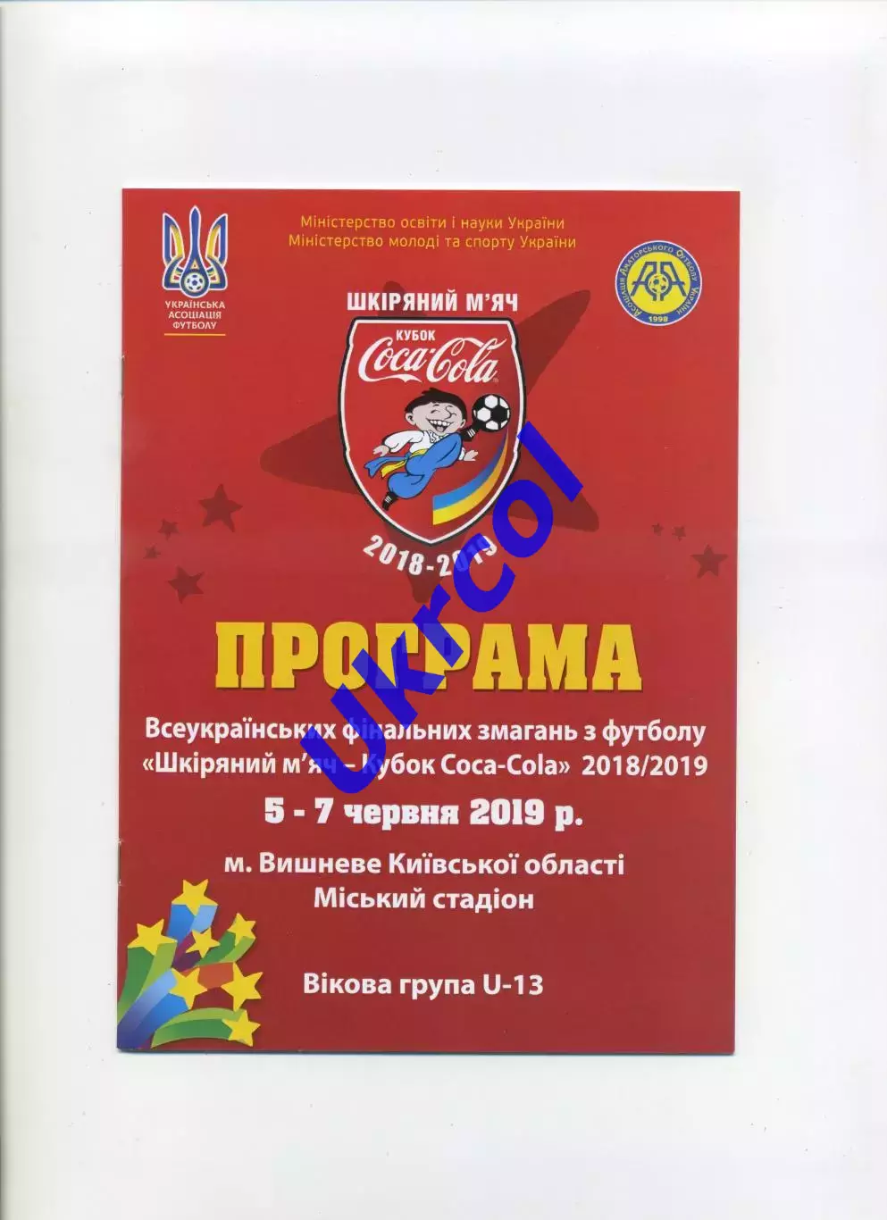 Програма Всеукраїнський турнір Шкіряний м'яч - вікова група U-13 - 2019 Вишневе