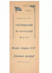 Вторая сборная СССР - Трудовые резервы 19.05.1958