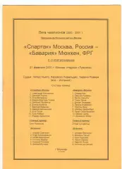 Спартак Москва - Бавария Германия 21.02.2001 Лига чемпионов