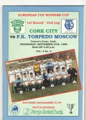 Корк Сити Ирландия - Торпедо Москва 27.09.1989 КОК