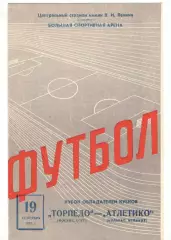 Торпедо Москва - Атлетико Испания 19.09.1973 КОК
