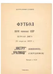 Уралмаш Свердловск - Нистру Кишинев 21.04.1972