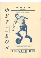 Текстильщик Иваново - Даугава Рига 17.06.1970