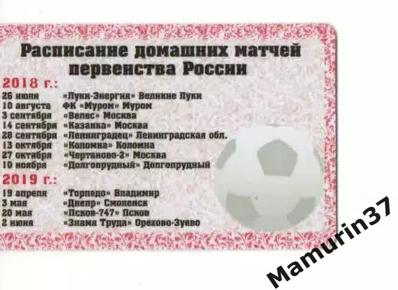 Пропуск VIP сезон 2018-2019 Текстильщик Иваново 1
