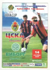 ЦСКА Москва - Виборг Дания 14.09.2000 Кубок УЕФА