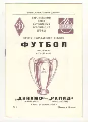 Динамо Москва - Рапид Вена Австрия 24.04.1985 КОК