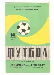 Спартак Москва - Арсенал Лондон Англия 14.09.1982 Кубок УЕФА
