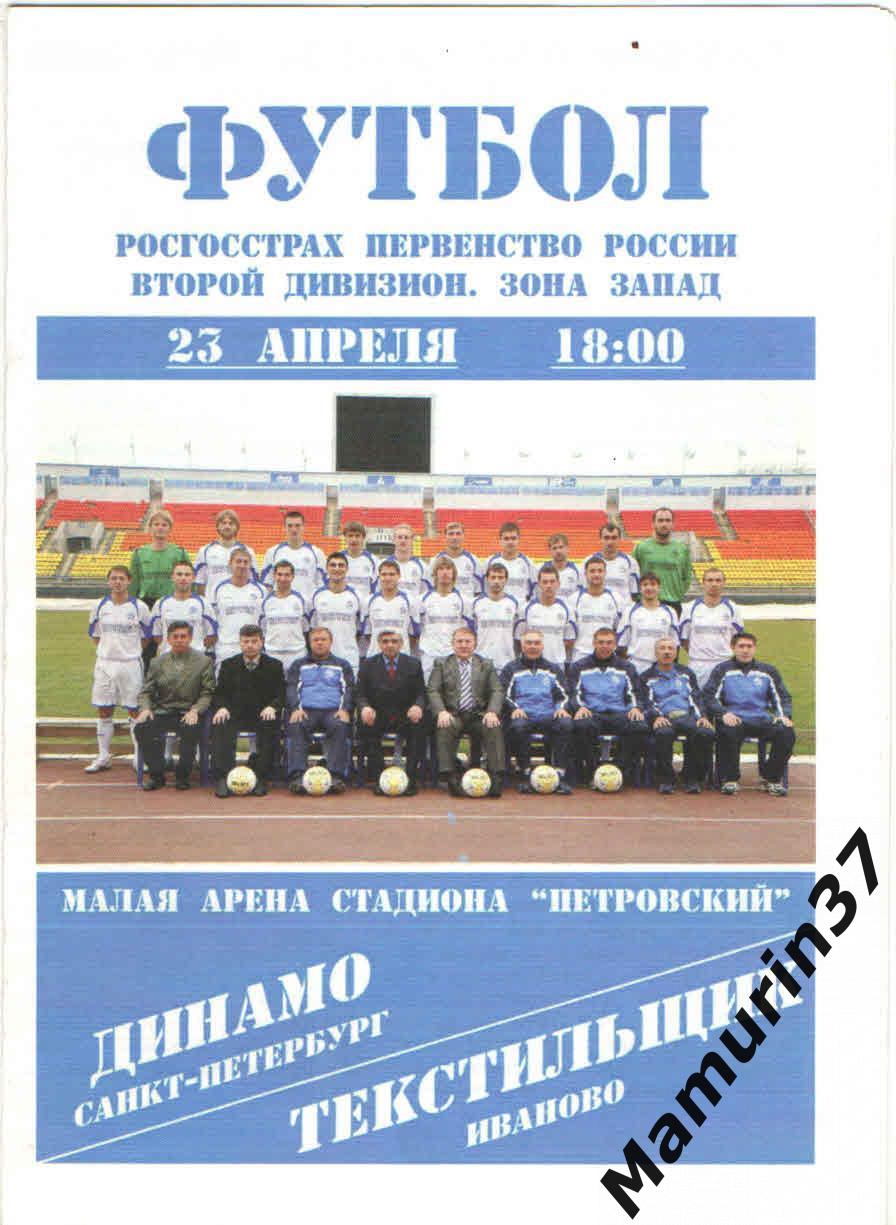 Динамо Санкт-Петербург - Текстильщик Иваново 23.04.2008