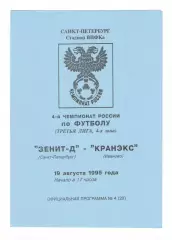 Зенит-д Санкт-петербург - Кранэкс Иваново 19.08.1995.