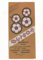Арсенал Тула - Текстильщик Иваново 16.06.1988