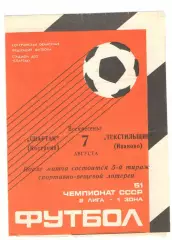 Спартак Кострома - Текстильщик Иваново 07.08.1988