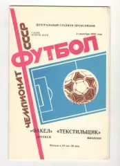 Факел Воронеж - Текстильщик Иваново 02.09.1988