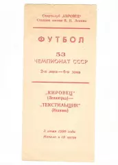 Кировец Ленинград - Текстильщик Иваново 03.06.1990
