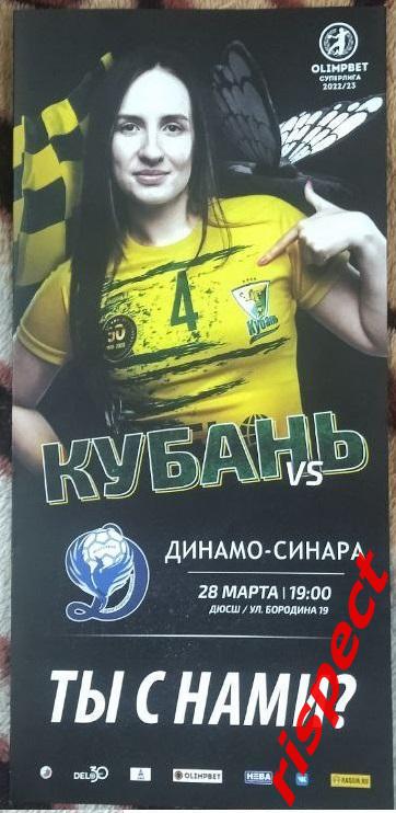 Кубань - Динамо-Синара OlimpBet Суперлига 2022/2023