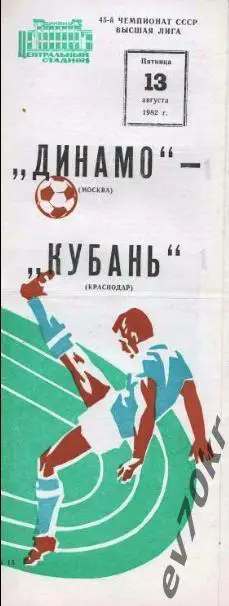 Динамо Москва - Кубань Краснодар 1982