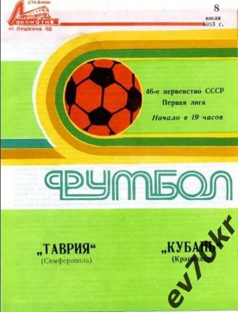 Таврия Симферополь - Кубань Краснодар 1983
