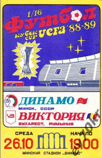 Динамо Минск - Виктория Бухарест 1988