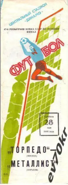 Торпедо Москва - Металлист Харьков 1988 (кубок, финал)