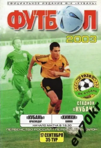 Кубань Краснодар - ФК Химки 2003