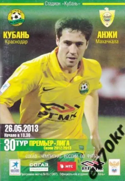 Кубань Краснодар - Анжи Махачкала 2013