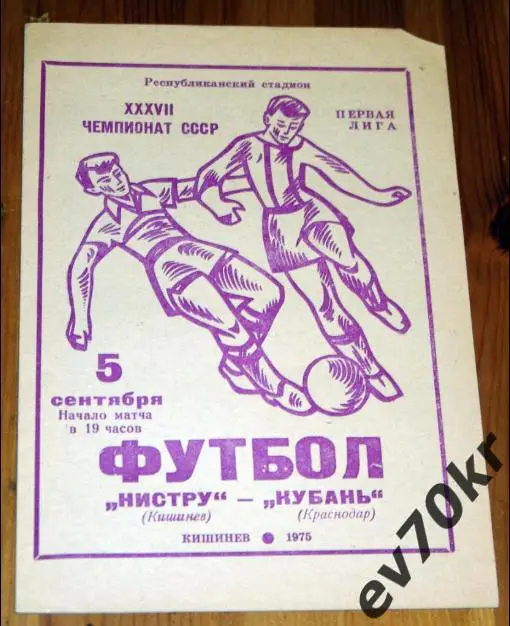 Нистру Кишинев - Кубань Краснодар 1975