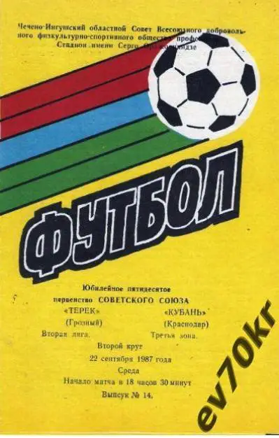 Терек Грозный - Кубань Краснодар 1987