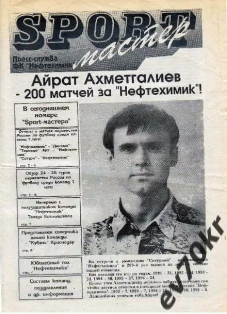 Нефтехимик Нижнекамск - Кубань Краснодар 1996