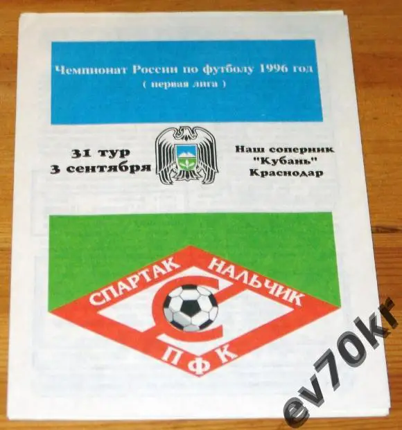 Спартак Нальчик - Кубань Краснодар 1996