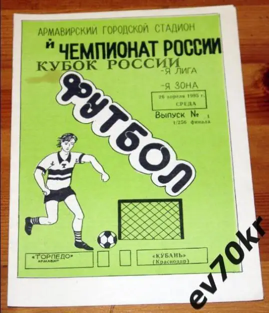 Торпедо Армавир - Кубань Краснодар 1995 (кубок)
