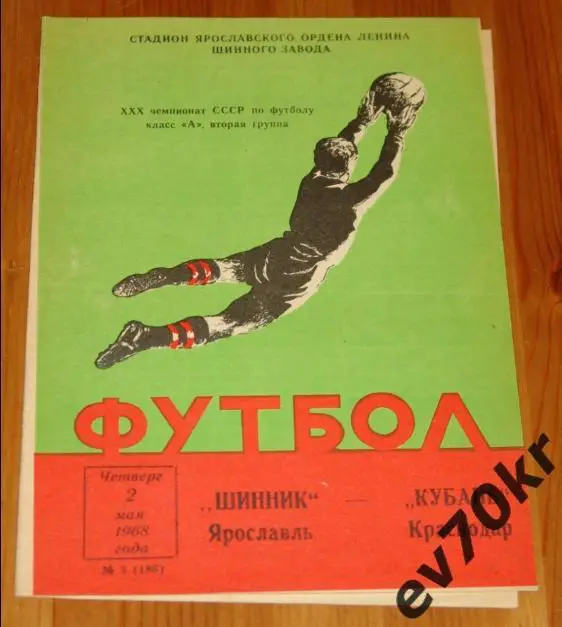 Шинник Ярославль - Кубань Краснодар 1968