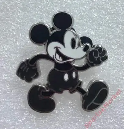 Дисней значок 2018, Микки Маус шагает, черно-белый 1928 года, значок