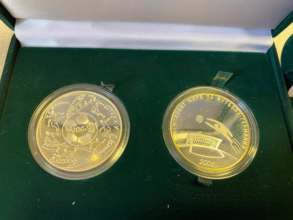 ЧМ по футболу 1994, 2002, 2006 - набор монет, Россия серебро 1