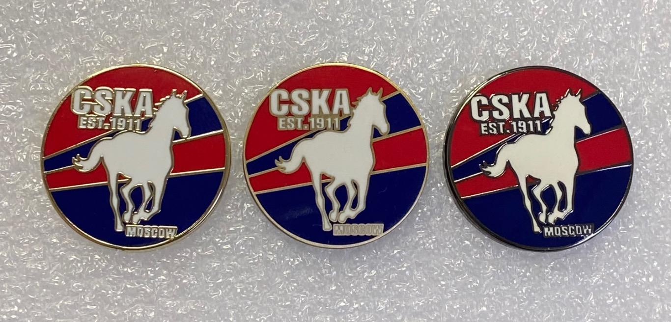 ЦСКА CSKA Moscow est.1911 конь, комплект 3 значка