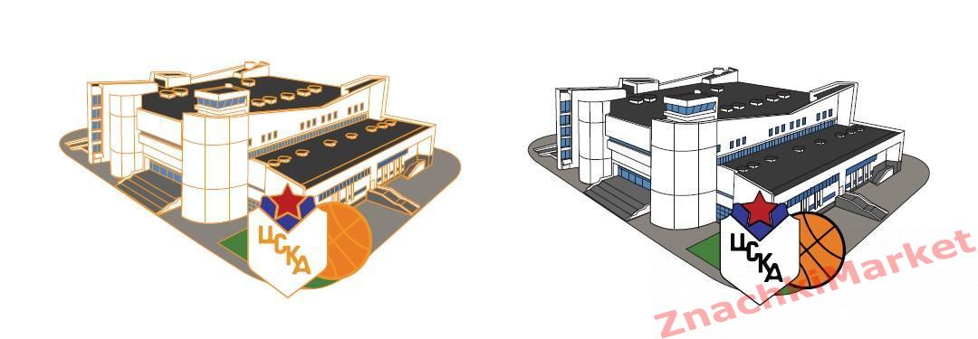 Стадион УСК ЦСКА Москва баскетбол, значок-2