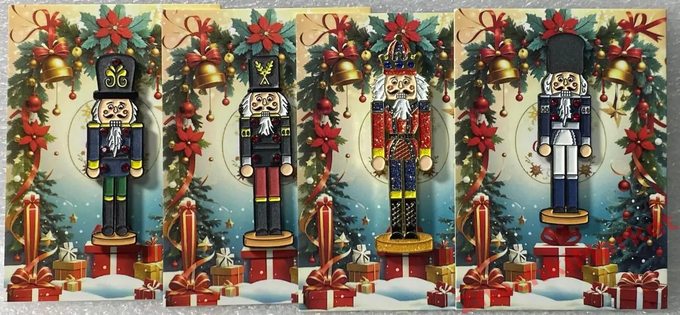 Щелкунчик фигурка сказка, комплект 4 значка