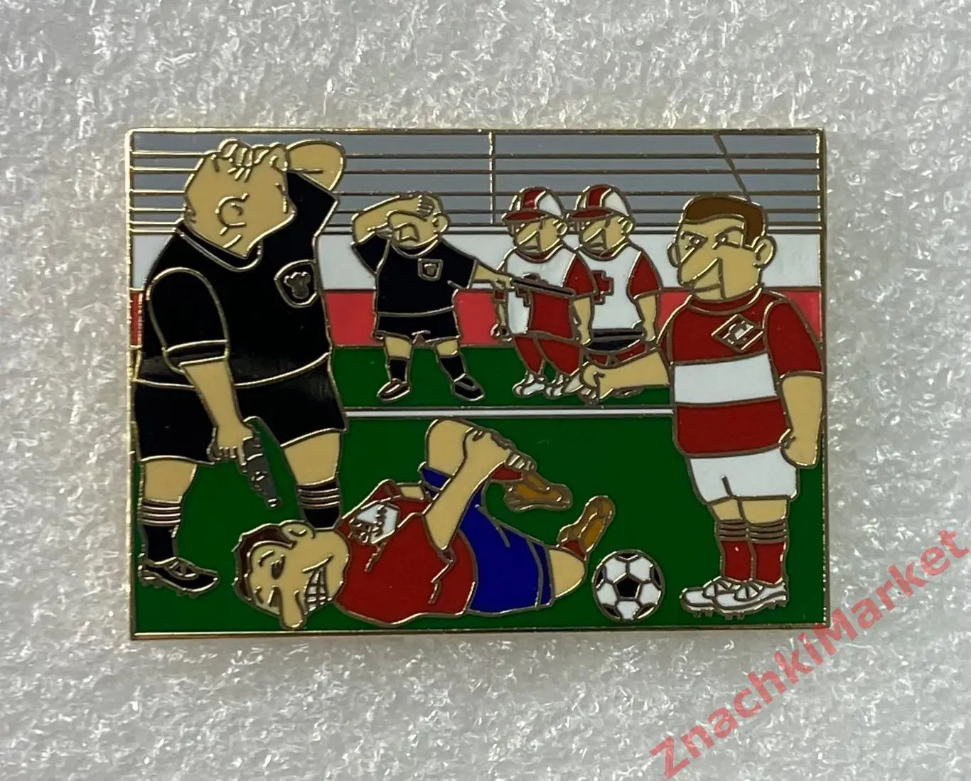 Мульт Футбол Спартак ЦСКА испуганный рефери, значок