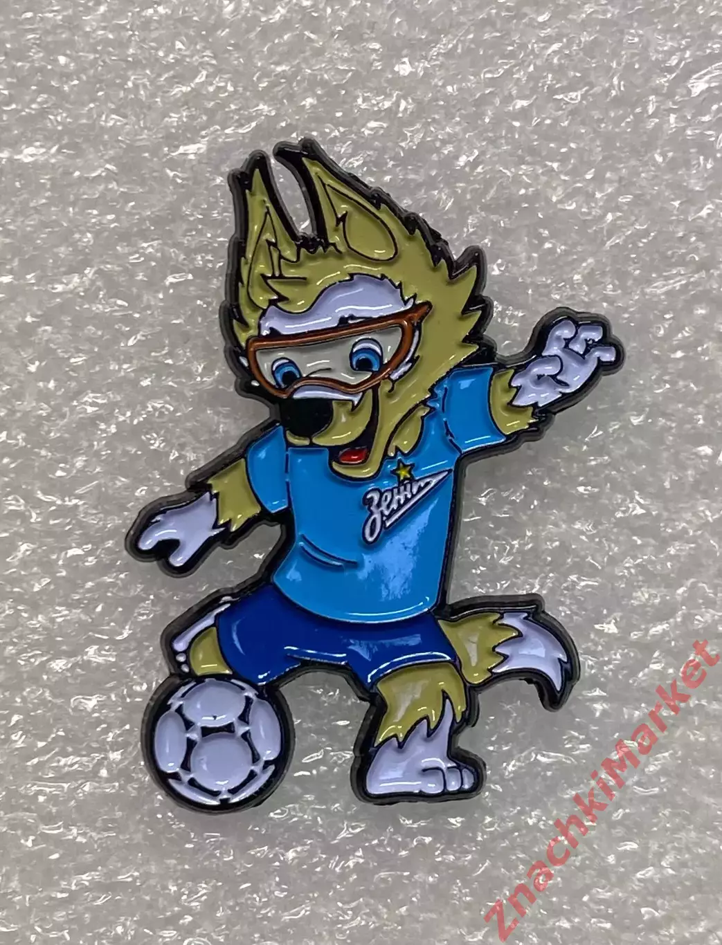 Забивака Талисман в форме ФК Зенит Спб, значок ПОСЛЕДНИЙ