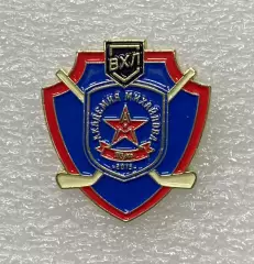 Хоккей ВХЛ ХК АКМ Тула, значок-1(синий фон)