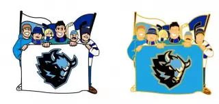 Фанатская трибуна ХК Динамо Минск Беларусь, значок-1