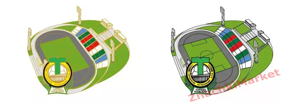 Стадион Центральный им Ф. Логинова ФК Торпедо Волжский, значок-2