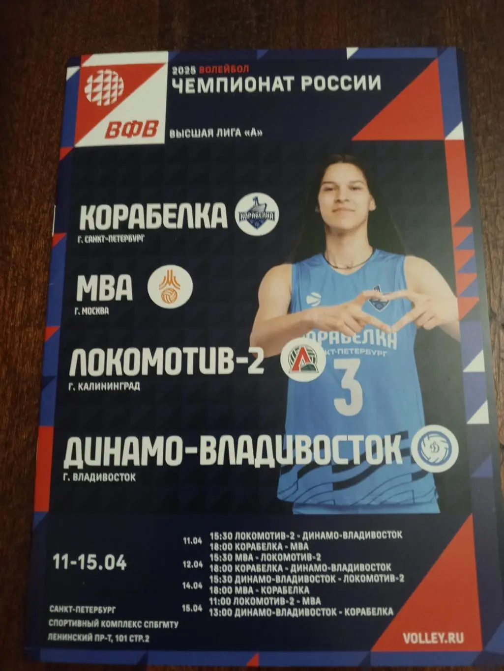 Санкт-Петербург. Высшая лига «А». С 11.04. по 15.04.2025г.