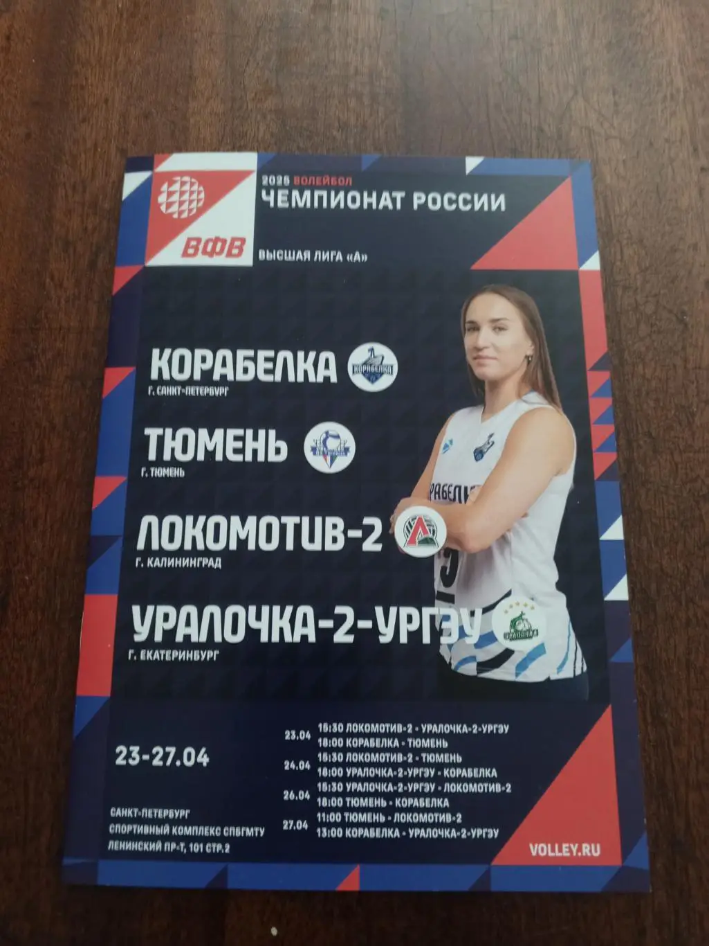 Санкт-Петербург. Высшая лига «А». С 23.04. по 27.04.2025г.